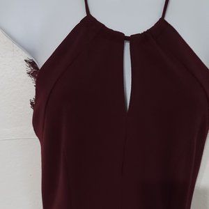 Maroon  Sexy  Long Gown